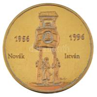 Kligl Sándor (1945-) ~1996. "Szeged / 1956-1996" aranyozott fém emlékérem névre szóló grav...