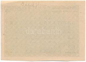 1949. "62. Magyar Osztálysorsjáték" negyedik osztály 1/4 sorsjegye, bélyegzéssel, vízjeles...