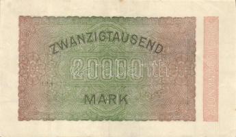 Német Birodalom / Weimari Köztársaság 1923. 20.000M (2x) variáns "Hakensterne" vízjellel, ...