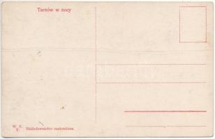 Tarnów w nocy, Droghery, Jozef Kulig, W. Brac. / street at night, shops, drugstore. Montage with dru...