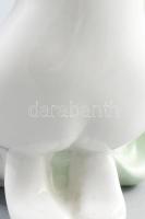 Aquincumi porcelán térdelő akt. Kézzel festett, jelzett, minimális kopással, m: 22,5 cm