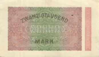 Német Birodalom / Weimari Köztársaság 1923. 20.000M (2x) variáns "Gitter mit 8" vízjellel ...