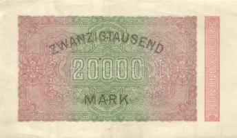 Német Birodalom / Weimari Köztársaság 1923. 20.000M (2x) variáns "Gitter mit 8" vízjellel ...