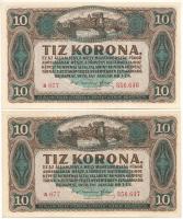 1920. 10K (2x) sorszámkövetők "a 077 356.646 - a 077 356.647" T:AU Adamo K14