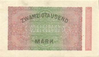 Német Birodalom / Weimari Köztársaság 1923. 20.000M variáns "Gitter mit 8" vízjellel T:I
