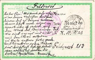 1918 Husaren Valentin Szénássy das Husarenregimentes Nr. 1. Offizielle Karte für Rotes Kreuz, Kriegs...