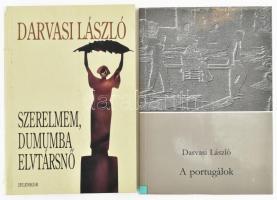 Darvasi László 2 könyve: A portugálok. Bp., 1992, József Attila Kör - Pesti Szalon. Kiadói papírkötés. + Szerelmem, Dumumba elvtársnő. Magyar novellák. Pécs, 1998, Jelenkor. Kiadói papírkötés, a gerincen ragasztott.