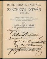 Hofbauer Aladár: Riedl Frigyes tanítása Széchenyi István grófról. A szerző, Hofbauer Aladár (1881-?)...