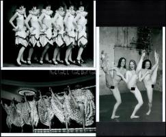 Tánckarok fellépése, eltérő időben és különböző helyszíneken készült felvételek, az egyik felvétel s...