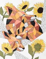 Kun Sarolta (1990-): Ébredés. Vegyes technika, papír, jelzett, felcsavarva, 40x50cm