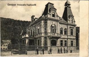 Trencsénteplic, Trencianske Teplice; Dr. Heinrich nyaraló. Steiner Ármin kiadása / villa