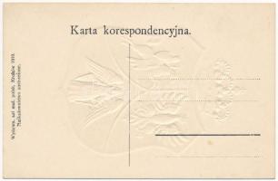 1830-1863 Pozdrowienie Polskie! / Lengyel dombornyomott hazafias címeres propaganda lap / Polish emb...