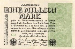 Német Birodalom / Weimari Köztársaság 1923. 1.000.000M (3x) kétféle variáns "Hakensterne" ...