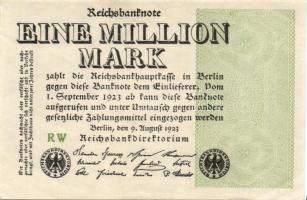 Német Birodalom / Weimari Köztársaság 1923. 1.000.000M (3x) kétféle variáns "Hakensterne" ...