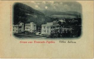 Trencsénteplic, Trencianske Teplice; Gróf Seldern nyaralók. Kiadja Gansel Lipót No. 20. / Villen Graf Seldern / villas