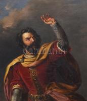 Jelzés nélkül, XIX. sz. közepe/vége: Salamon átka. Olaj, vászon. Sérült. Korabeli, antik, sérült fak...