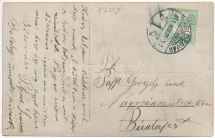 1911 Kolozsvár, Cluj; étterem belső pincérrel / restaurant interior with waiter. photo (EK)