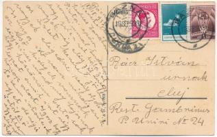 1933 Medgyes, Mediasch, Medias; Eruptia gazului metan / Erdgasausbruch / Földgázkitörés Medgyes mell...