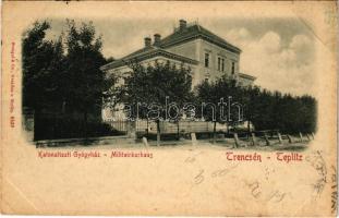1900 Trencsénteplic, Trencianske Teplice; Katonatiszti Gyógyház / Militairkurhaus / military spa. Stengel & Co. 8529. (fl)