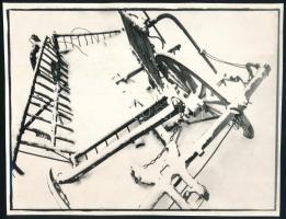 cca 1977 Péntek László szegedi fotóművész vintage fotóművészeti alkotása, részleges jelzéssel, ezüst zselatinos fotópapíron, 19,2x25,2 cm