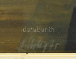 Záborszky Viola (1935-2008): Nyitott ablak. Olaj, farost, jelezve középen lent, hátoldalán Képcsarno...