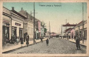 Cuprija main street with automobile