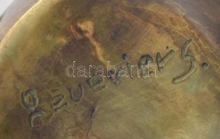 Bacchus. Bronz szobor, márvány talpazaton, jelzett: Leverier S. Kis kopással, m: 19,5 cm