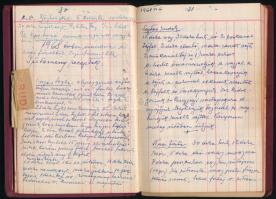 cca 1925-1970 Húskönyv, Dvorzsák Ferenc hentes mester szalámi és húsnemű különlegességek (Bp. III., ...