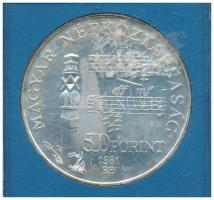 1981. 500Ft Ag "Bartók Béla" fekete, "MNB" tokban T:BU patina Adamo EM62