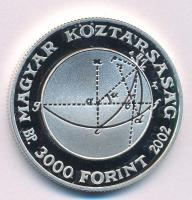 2002. 3000Ft Ag "Bolyai János" kapszulában T:PP Adamo EM180