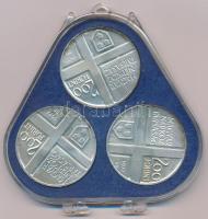 1977. 200Ft Ag (3xklf) "Magyar festők II. / Csontváry, Mányoki, Rippl-Rónai" érmesor plomb...