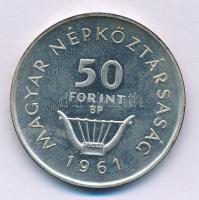 1961. 50Ft Ag "Liszt" sérült kapszulában T:UNC,AU folt Adamo EM8