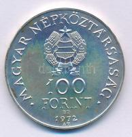 1972. 100Ft Ag "Budapest" kapszulában T:UNC patina Adamo EM40