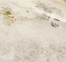 Argentor szecessziós kínálótálca. Ezüstözött alpakka, kopással, jelzett, 49x15,5 cm