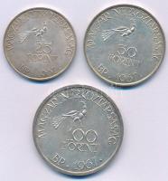 1967. 25Ft Ag + 50Ft Ag + 100Ft Ag "Kodály sor" mind kapszulában T:BU kis patina Adamo EM2...