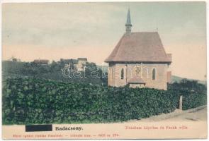 1907 Badacsony, Donátusz kápolna és Fackh villa, szőlőhegy. Mérei Ignác 1905. 274. (EK)