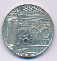 1977. 200Ft Ag "Nemzeti Múzeum" kapszulában T:BU patina Adamo EM55