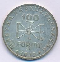 1972. 100Ft Ag "Szent István" kapszulában T:BU patina Adamo EM39