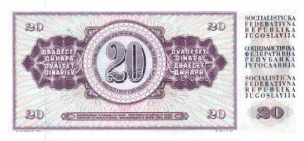 Jugoszlávia 1968-86. 10D, 20D (2x), 50D, 100D, 500D T:I Összesen 6db!