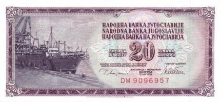 Jugoszlávia 1968-86. 10D, 20D (2x), 50D, 100D, 500D T:I Összesen 6db!