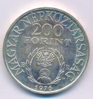 1976. 200Ft Ag "II. Rákóczi Ferenc" kapszulában T:BU patina Adamo EM48