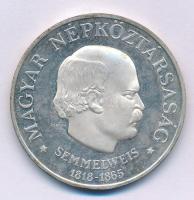 1968. 100Ft Ag "Semmelweis" kapszulában T:UNC patina Adamo EM28