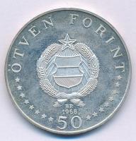 1968. 50Ft Ag "Semmelweis" kapszulában T:UNC patina Adamo EM27