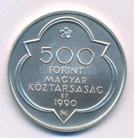 1990. 500Ft Ag "Budai vár" kapszulában T:BU patina
Adamo EM114