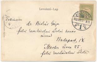 1902 Kolozsvár, Cluj; Sétatéri mulató. Schuster Emil kiadása, szecessziós erdős lihto / promenade ki...