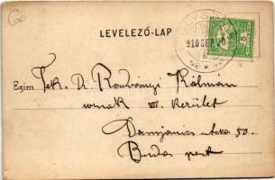 1910 Ipolyszalka, Ipoly-Szalka, Salka; iskola, Fő utca, Római katolikus paplak. Fráter Ignác kiadása...