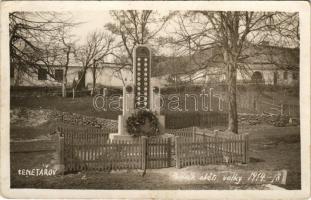 Senetárov, Pomník obéti války 1914-18 / WWI memorial to the victims of the war, photo (fl)