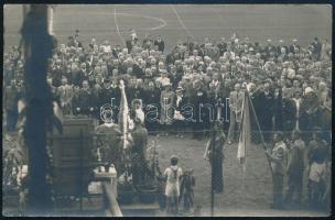 cca 1930-1940 Zászlószentelési ünnepség, fotó, 9×13 cm
