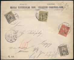 1901 Értéklevél 72f bérmentesítéssel Budapestről Leipzigbe / Insured cover to Leipzig