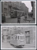 Budapesti villamosok az 1970-es évekből, nem publikált 4 db fotó, utólagos előhívás, 10×15 cm